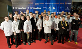 Los cocineros que participaron en el "Català de l'Any" Los cocineros que participaron en el "Català de l'Any"
