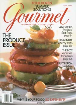 Un ejemplar de la revista "Gourmet" Un ejemplar de la revista "Gourmet"