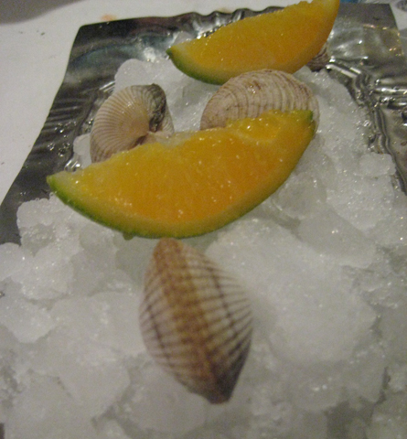 Los berberechos con yuzu Los berberechos con yuzu