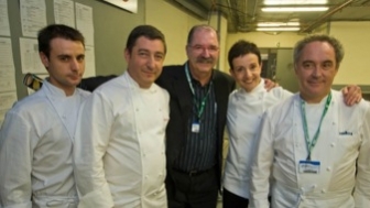 Eduard Xatruch, Joan Roca, Pedro Subijana, Carme Ruscalleda y Ferran Adrià en la pasada edición de San Sebastián Gastronomika Eduard Xatruch, Joan Roca, Pedro Subijana, Carme Ruscalleda y Ferran Adrià en la pasada edición de San Sebastián Gastronomika
