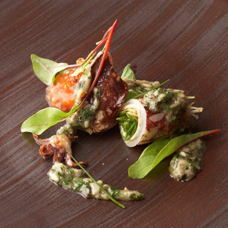 Ensalada de calamar al pil-pil 