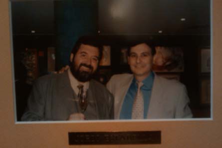 Jordi Estadella, fallecido recientemente, y Joaquín Fernández, en una fotografía del Dickens Gin-tonic, know how 2