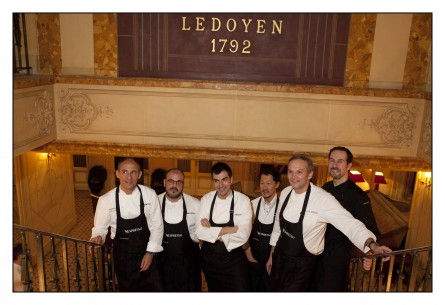 Paco Pérez, Jordi Herrera, Ramon Freixa, Sang-Hoon Degeimbre, Christian Le Squer y Silvio Galizzi en Le Ledoyen “Parisienne walkaways” (by Nespresso) 0