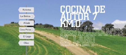 El cartel de las jornadas organizadas por el restaurante El Lago El Lago dedica sus 7ª Jornadas de Cocina de Autor a la filosofía del Km 0 0