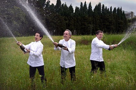 Carme Ruscalleda, Ferran Adrià y Joan Roca celebran con "La Vanguardia" el medio siglo de vida del Motel Empordà / Pedro Madueño Adrià, Roca y Ruscalleda reflexionan sobre la cocina catalana (Entrevista de Cristina Jolonch en “La Vanguardia”) 0