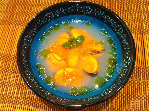 Sopa de mejillones al natural con mandarina Sopa de mejillones al natural con mandarina 0