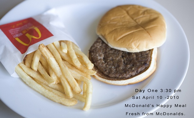 Hace dos años, Sally Davies hizo la primera fotografía a este 'Happy Meal'. ¿Cuánto puede durar una hamburguesa? 0