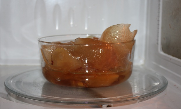 Grasa de jamón fundida al microondas. Aprovecha el jamón 1