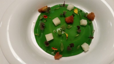 Poblet Parmesano con velo de albahacas (El Poblet)