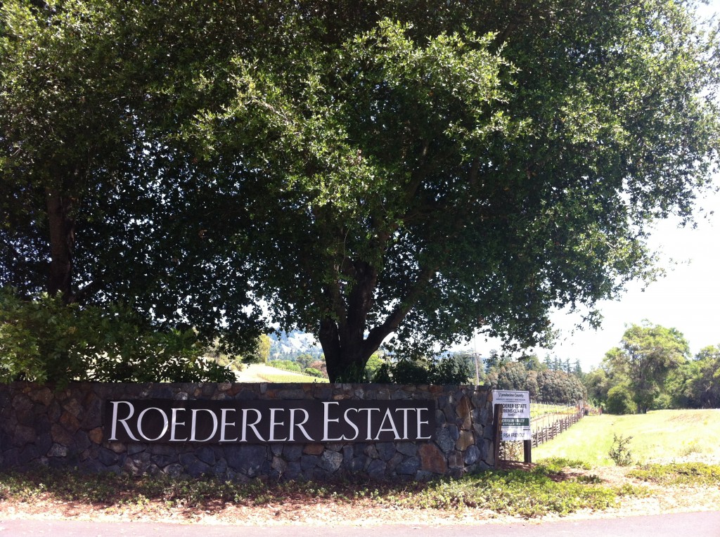 Entrada a Roederer Estate