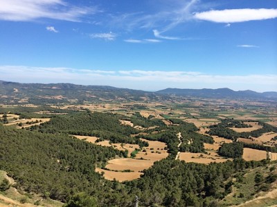Paisaje de la Conca de Barberà desde el Mirador de Forés