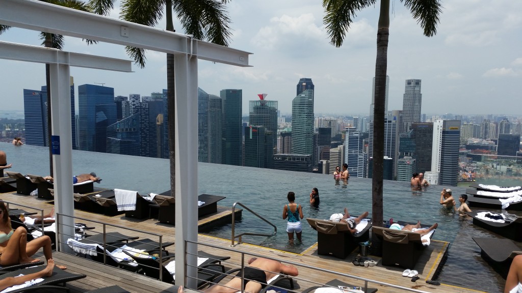 La piscina infinita del Marina Bay Sands