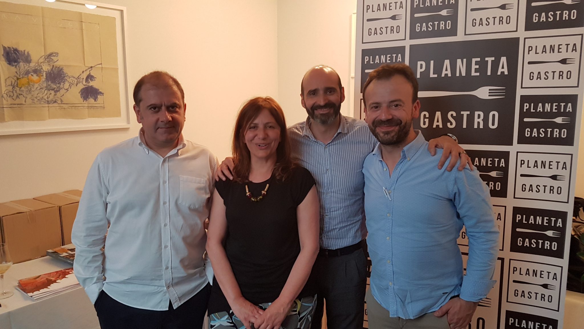 Benjamín, Esther, David y Nacho durante la presentación en Madrid. Foto Xavier Agulló.
