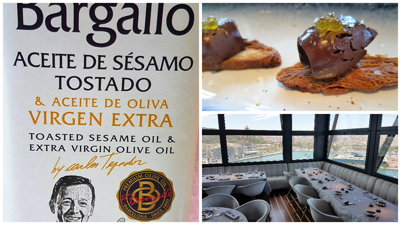 Aceite de sésamo. Croissant con chocolate y perlas. Torre Altamar. Fotos Xavier Agulló