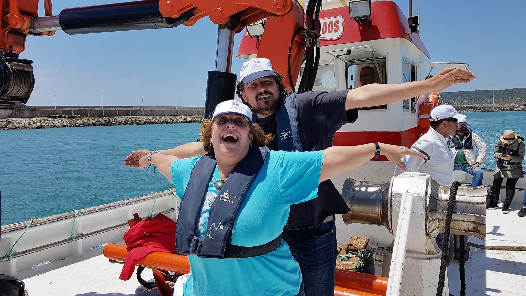 Manuel Fernando Macías y Manuela González rumbo almadraba. Barbate. Foto: Xavier Agulló