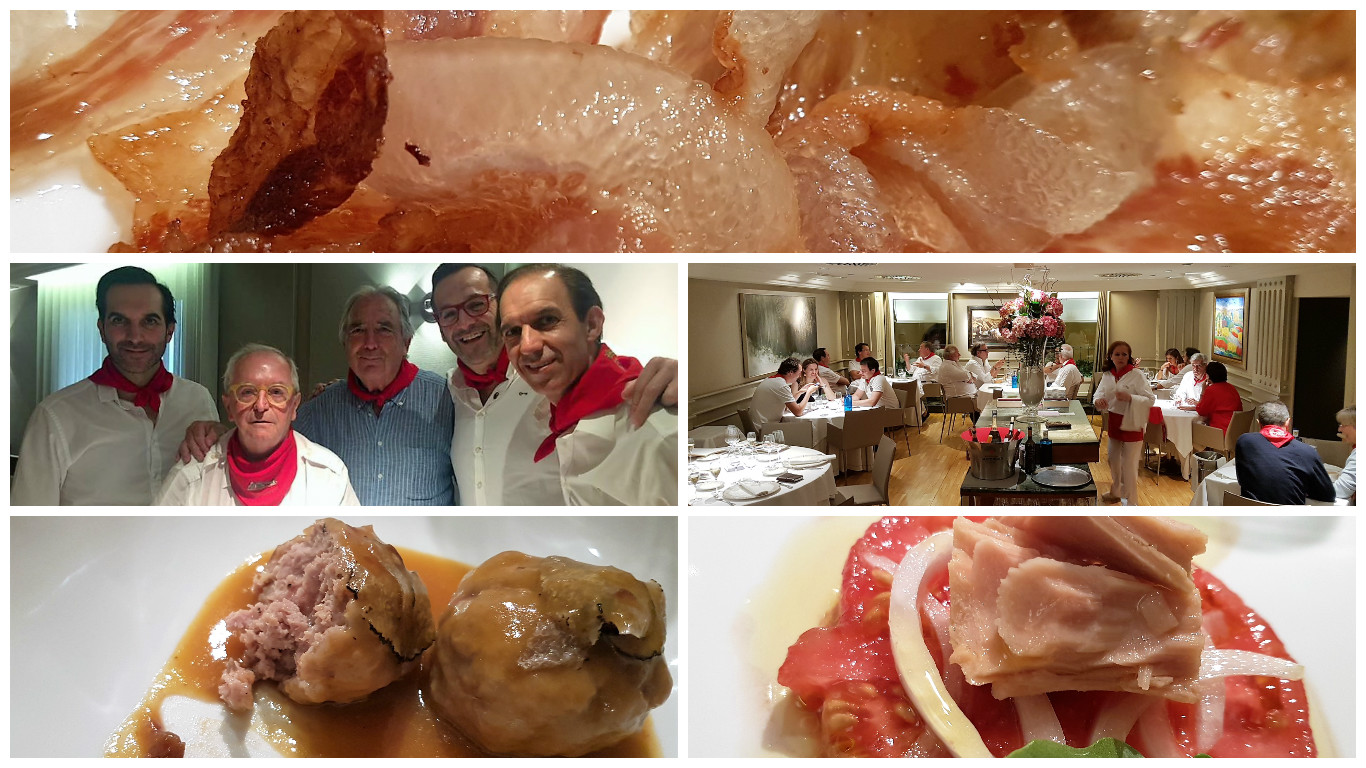 Tocino frito. Arzak, los Sandoval... Comedor. Albóndigas. Tomate y atún. Europa. Pamplona. Fotos: Xavier Agulló.