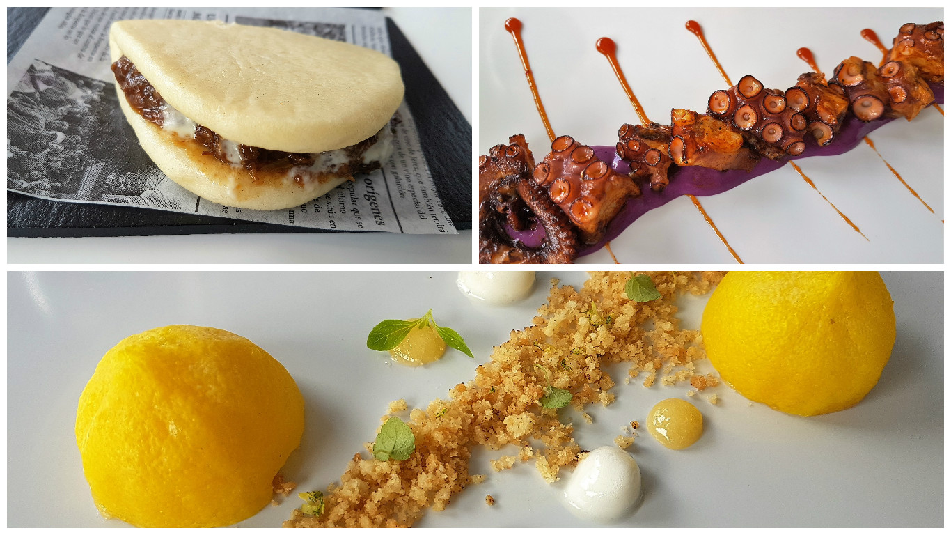 Bao, pulpo y yuzu pie. This That. L'Hospitalet. Fotos Xavier Agulló.