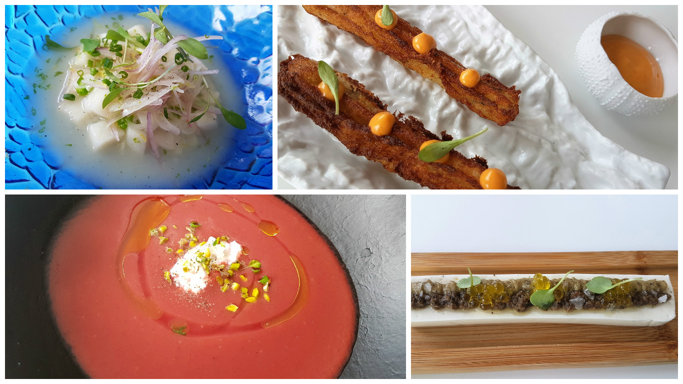 Ceviche, churros, gazpacho y lingote. This That. L'Hospitalet. Fotos Xavier Agulló.