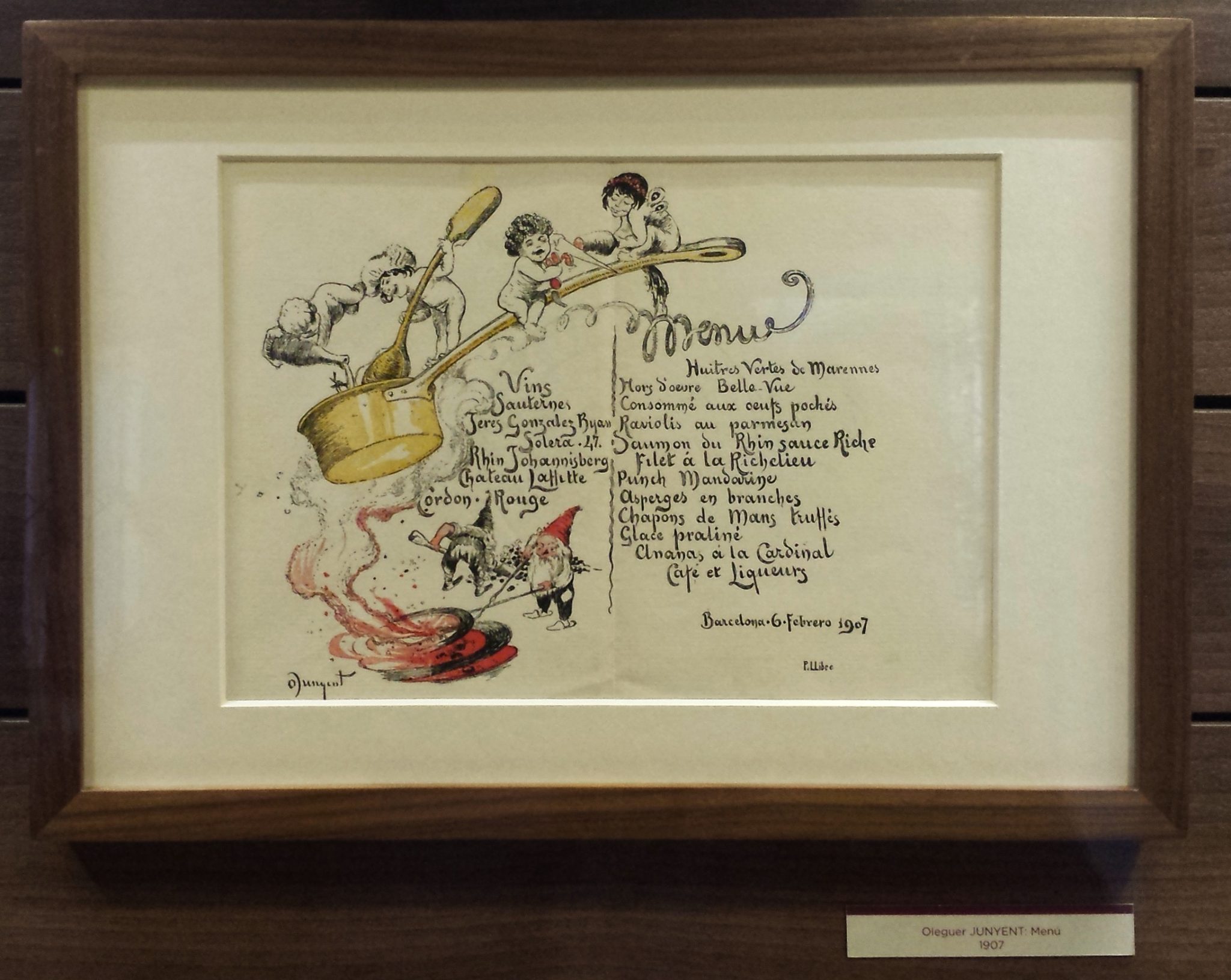 Alegría y arte en una carta de 1907. Foto: Carmen Alcaraz del Blanco