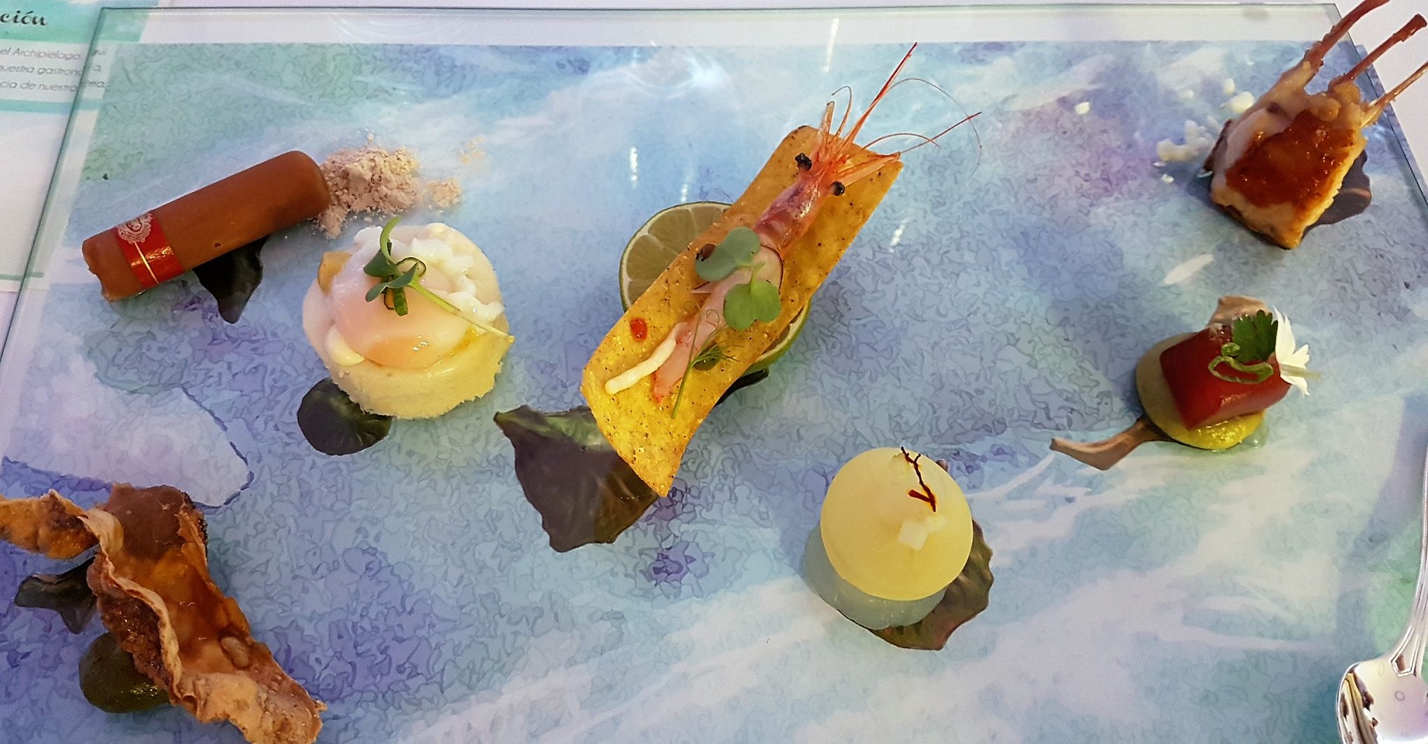 Mapa de las Canarias "comestible" de Diego Schattenhofer (Villa Cortés). CUlinaria 16. Tenerife. Foto: Xavier Agulló.
