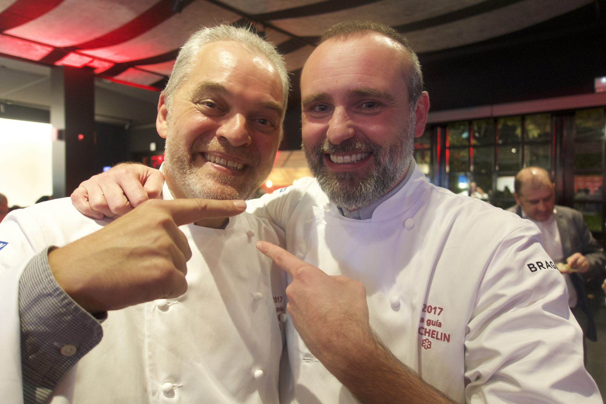 Xavier Pellicer y Rodrigo de la Calle, tras estrenar su nueva primera estrella Michelin.