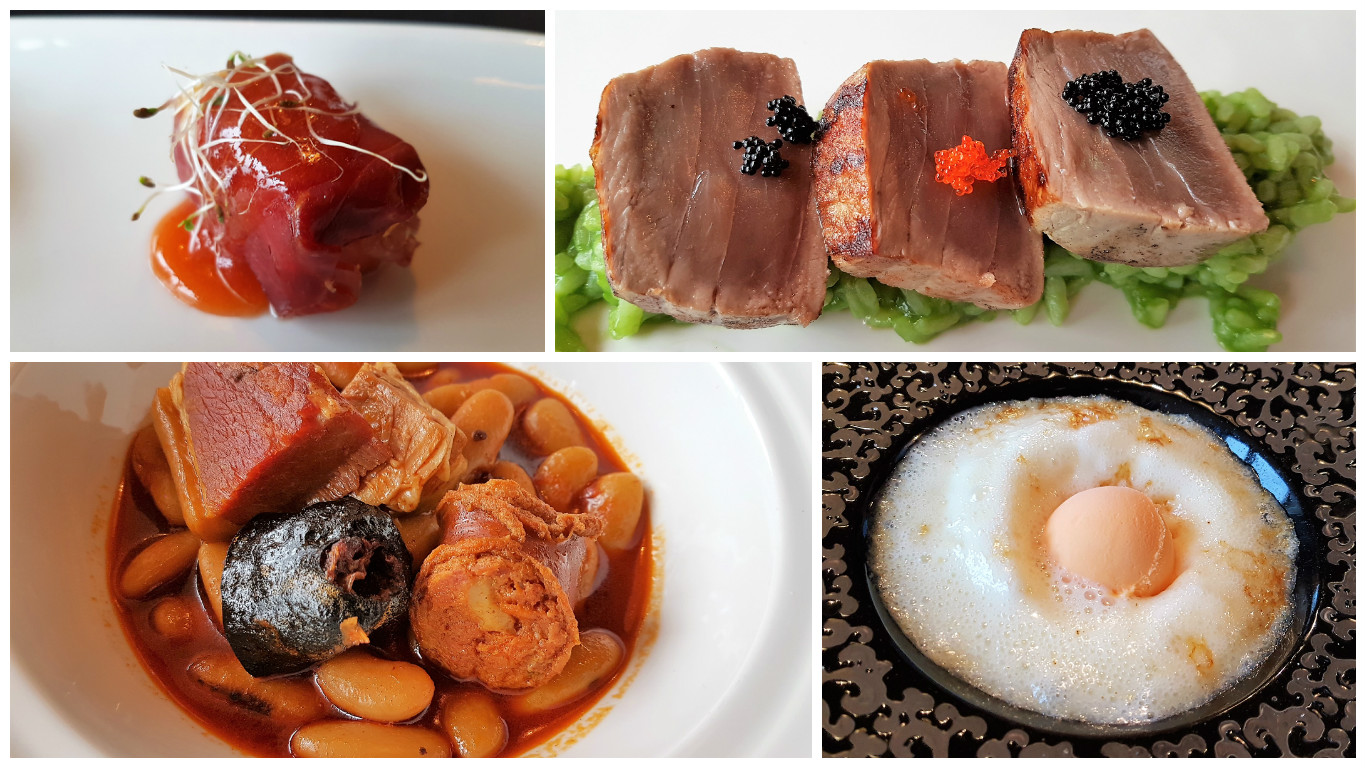 Ravioli. Atún. Fabada. Chocolate. Restaurante Gotta. Hotel Torre del Agua. Caleao. ASturias. Fotos: Xavier Agulló.