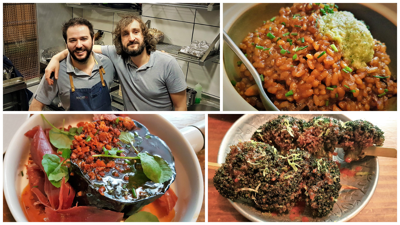 Pablo y Álex. Arroz. Berenjena. Broccoli. Recreo. Madrid. Fotos: Xavier Agulló.