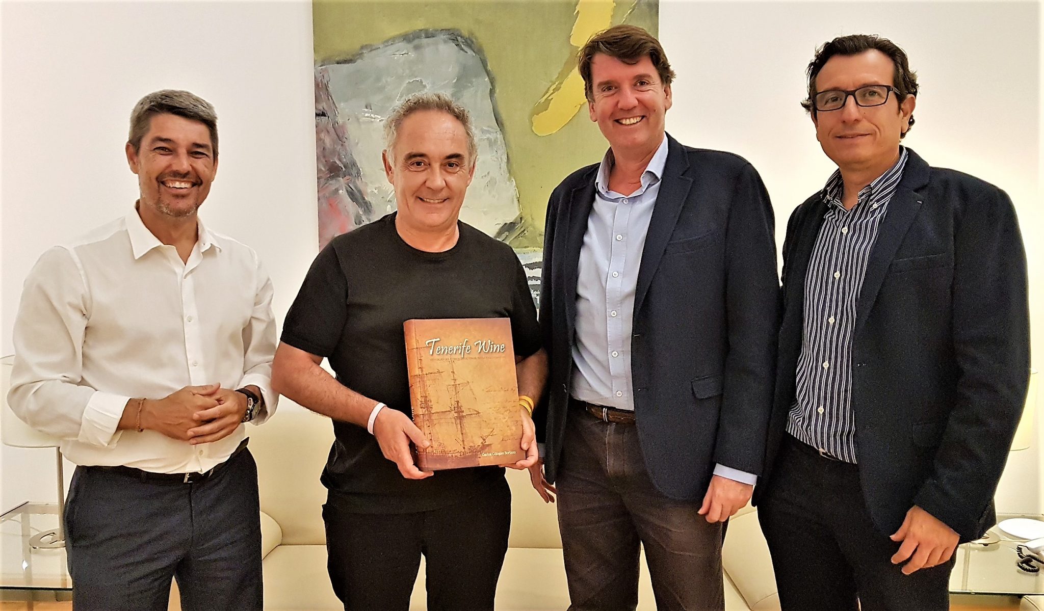 Alberto bernabé, Ferran Adrià, Carlos Cólogan y Jesús Morales. Tenerife Wine. tenerife. Islas Canarias. Fotos: Xavier Agulló