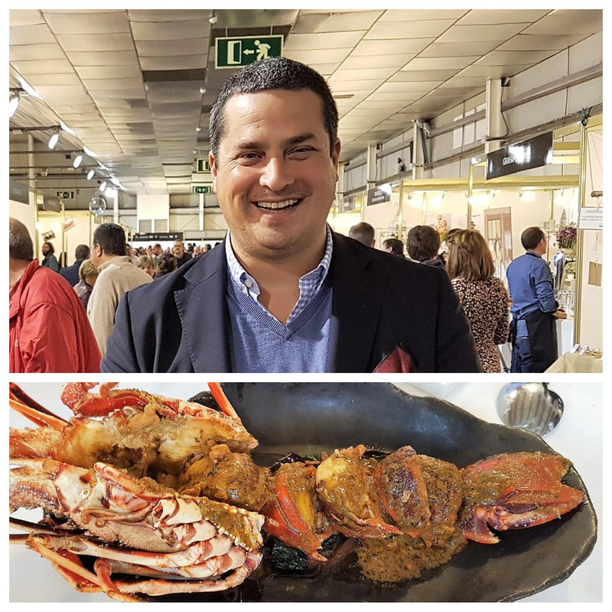 Borja "Matoses" Beneyto en la fira Arrels 2018. Langosta salteada en Sa Llagosta. Menorca. Fotos: Xavier Agulló.