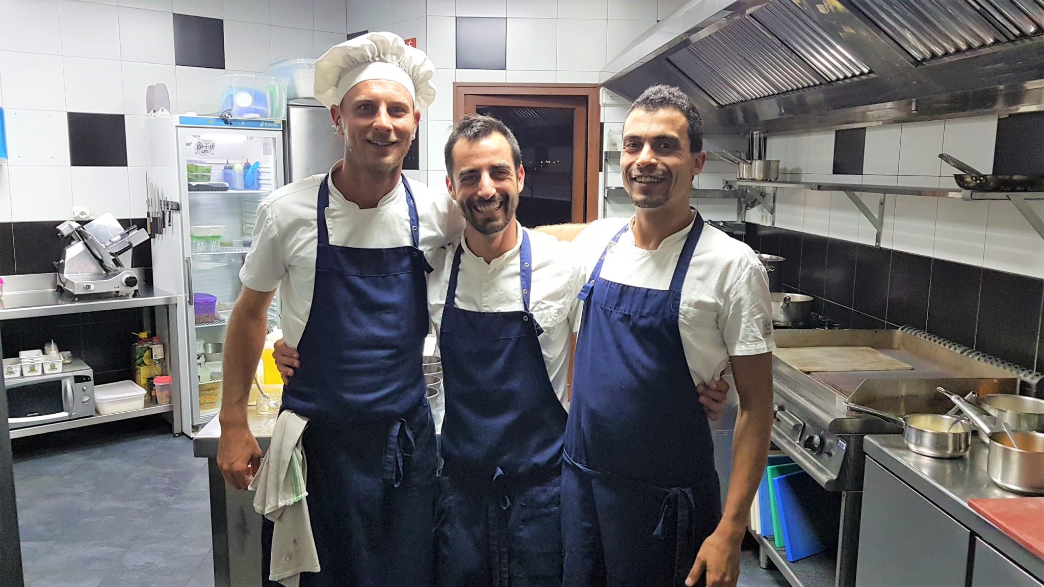 Niccoló Pippa, Simone Paglia y Luca Monetti. Restaurante 722º. La Oliva. Fuerteventura. Islas Canarias. Foto: Xavier Agulló.