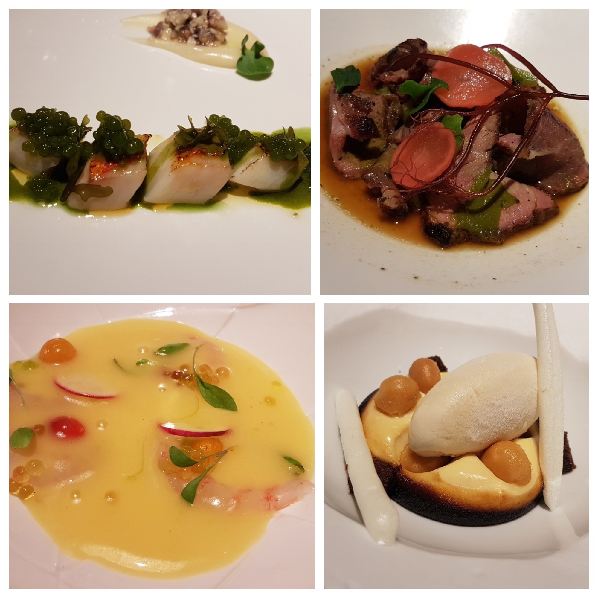 Salmonete, gochu, gazpacho y café. Hotel Destino. Pacha. Ibiza. Fotos: Xavier Agulló.