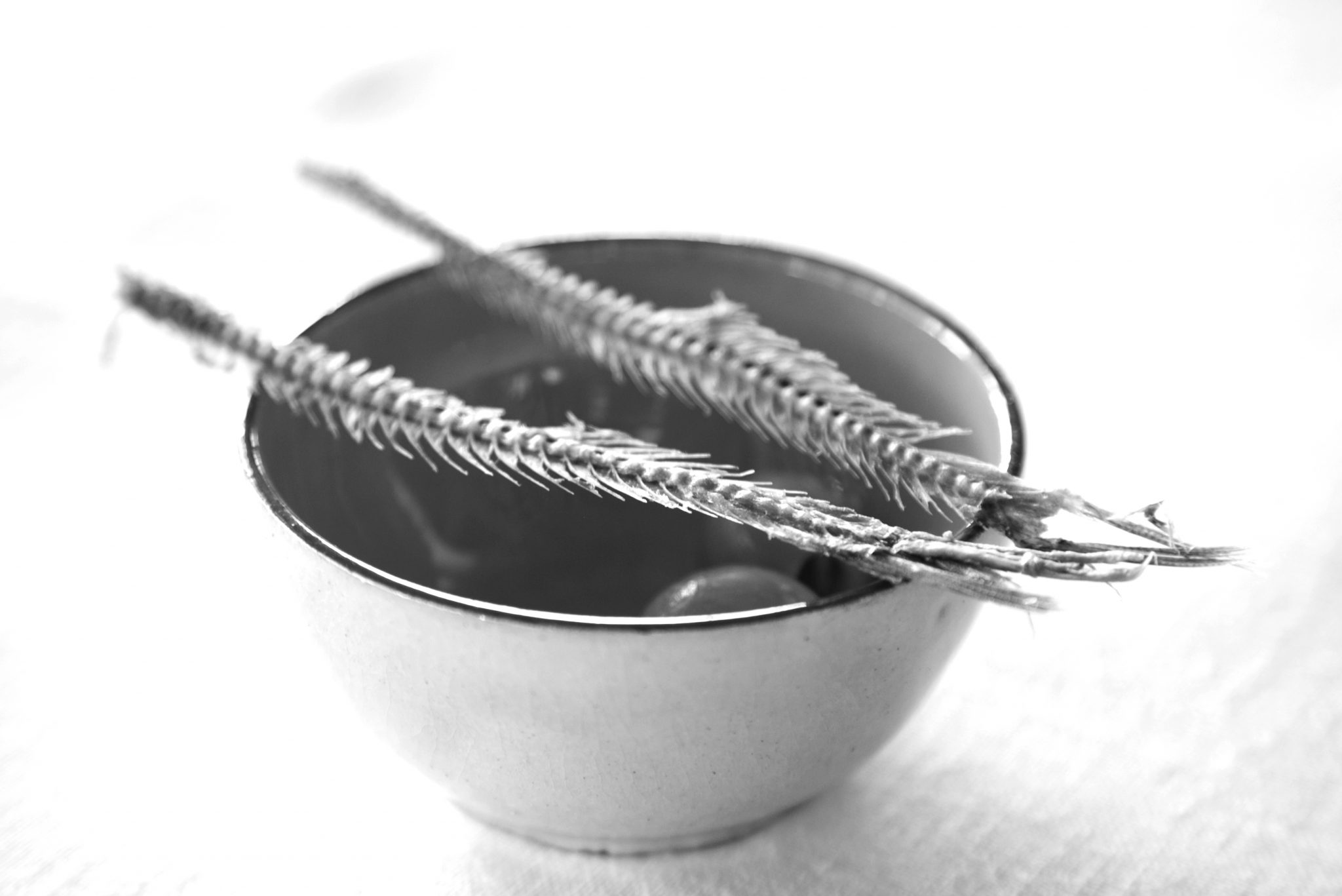 Espinas de anchoas fritas con garum de Fina Puigdevall en el restaurnte Oleum. Foto Alba Danés