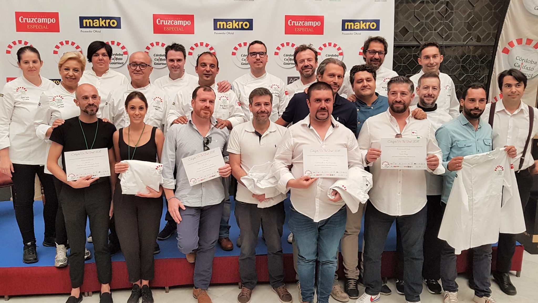 Los chefs participantes. Califato Gouremt 2018. Córdoba. Foto: Xavier Agulló.