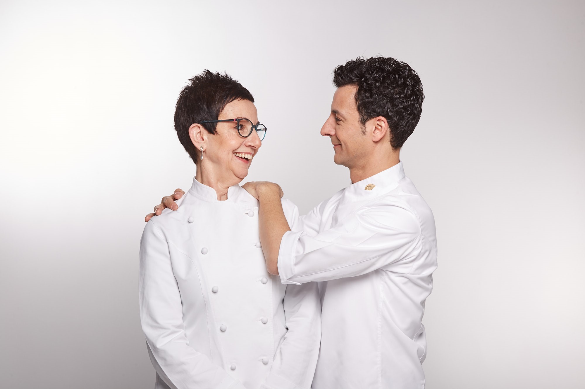 Ruscalleda junto a su hijo Raül Balam