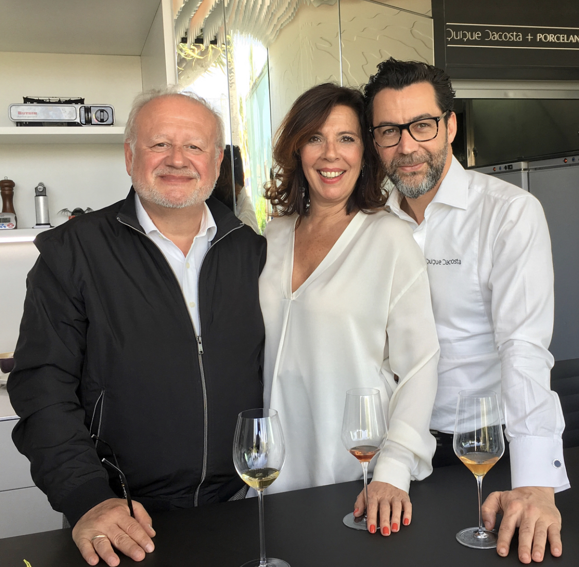 Juan Echanove, Cuchita Lluch y Quique Dacosta