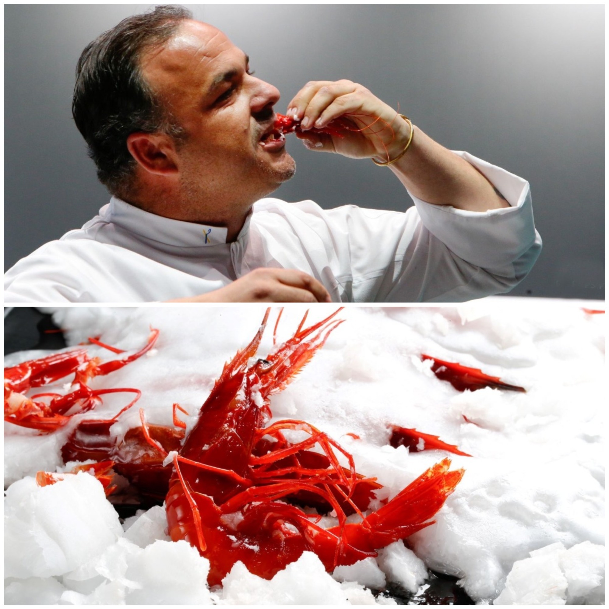 Ángel León y la sal "a la minute". Madrid Fusión 2019.