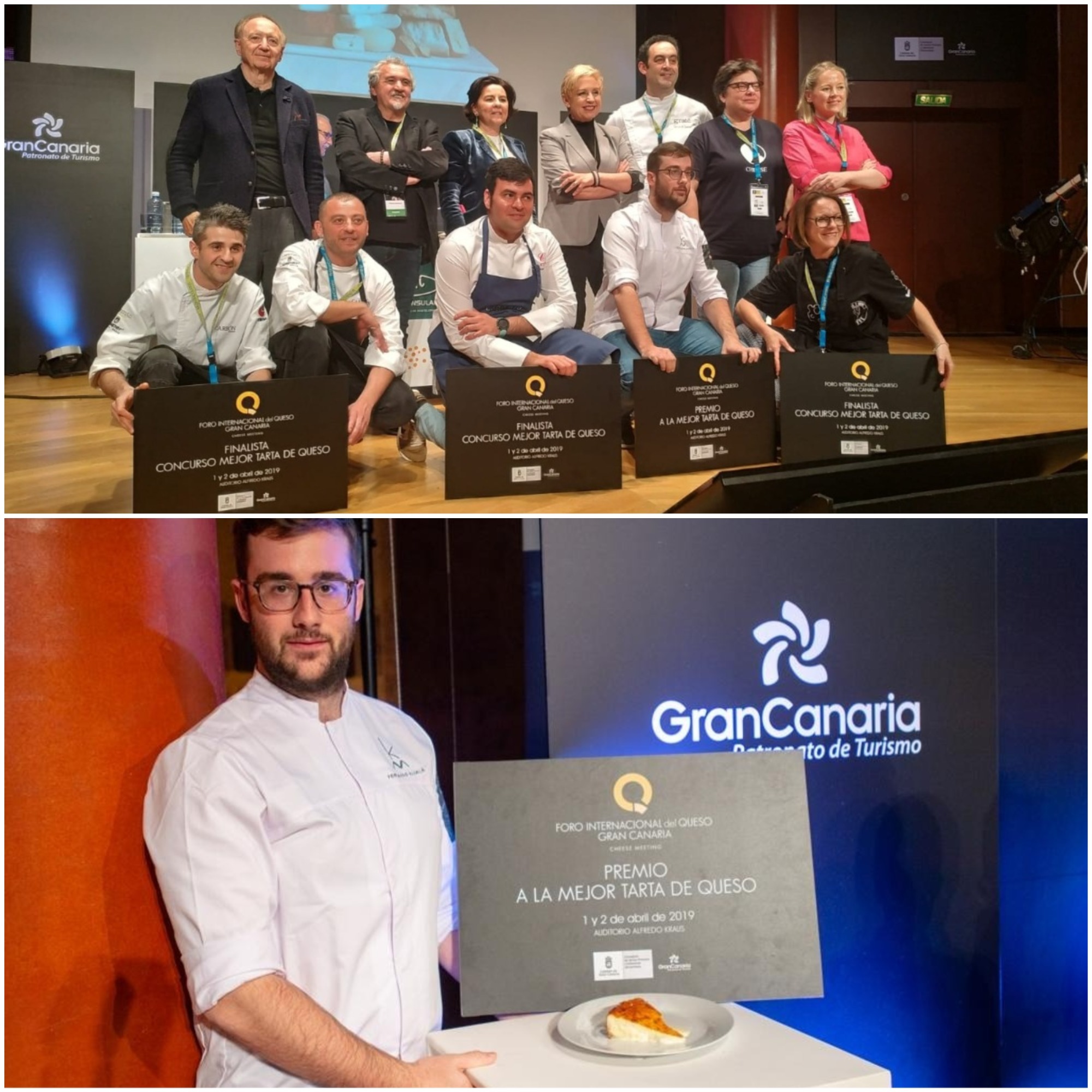 El jurado. El ganador. Concurso de "cheescakes". I Foro del Queso. Gran Canaria.