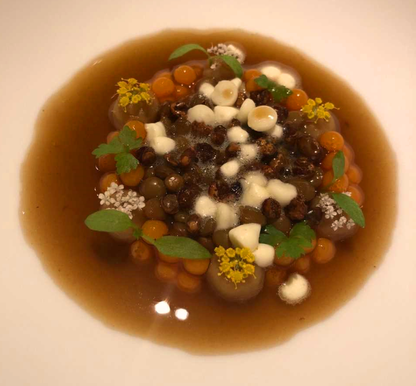 Lentejas con verduras asadas