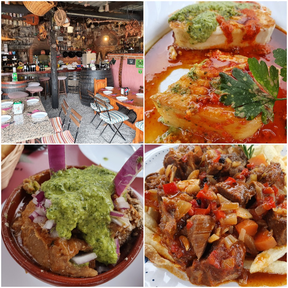 Comedor. Queso. Escaldón. Carne cabra. Guachinche Aguadara. El Hierro. Islas Canarias. Fotos: Xavier Agulló.