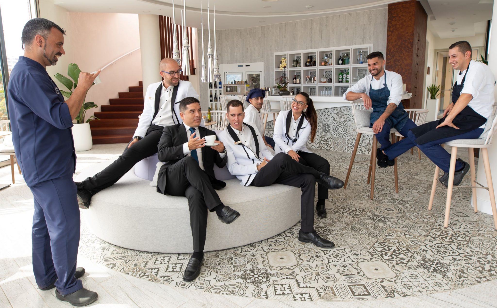 El equipo de Donaire. Hotel GF Victoria. Costa Adeje. Tenerife.