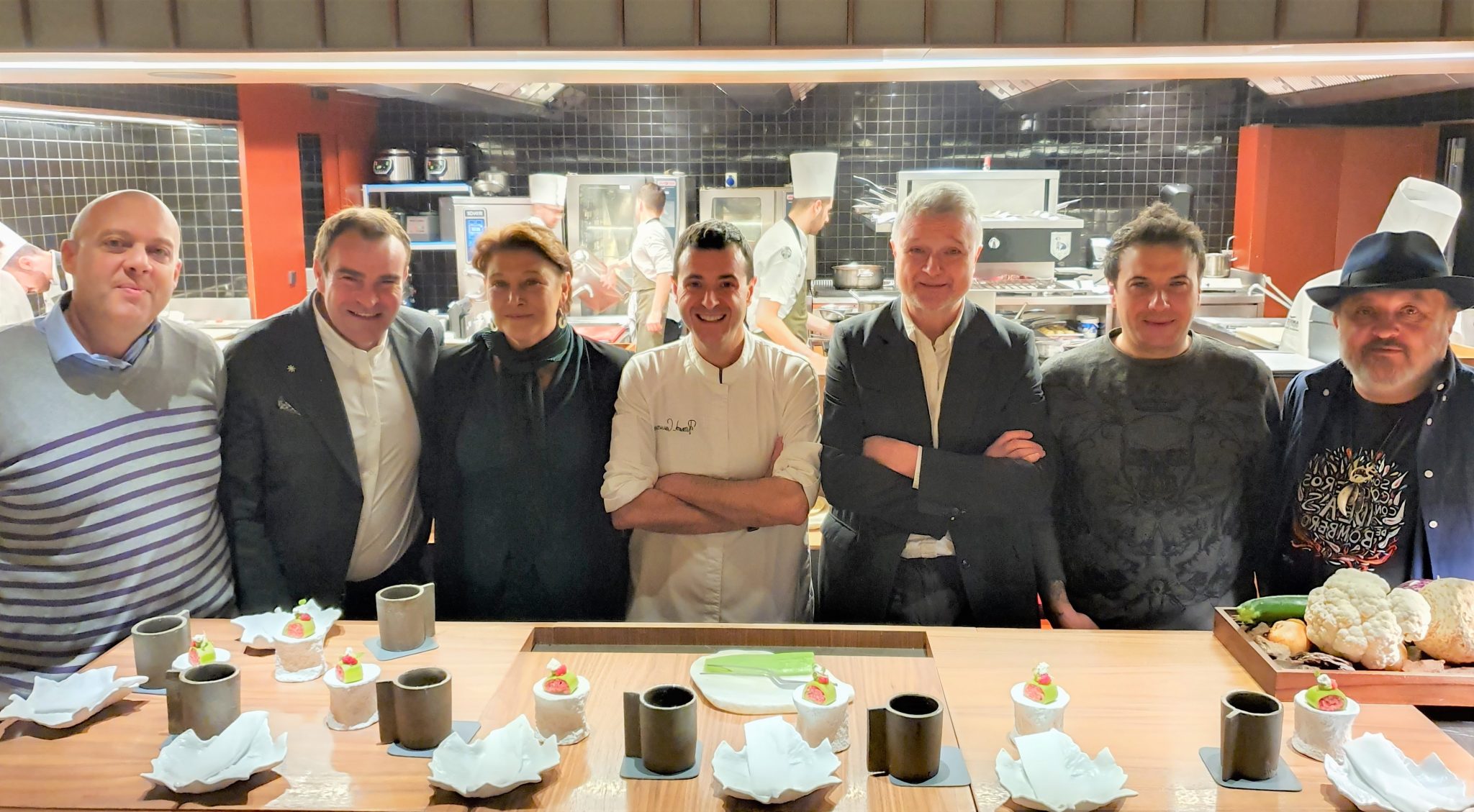 El plantel. Ricard Camarena. Gastrónoma 2019. Valencia. Foto: Xavier Agulló.