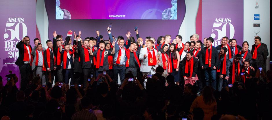 Foto de familia de la última edición de los Asia's 50 Best Restaurant