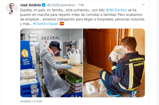 José Andrés se suma a la lucha contra el Covid-19 en España 1