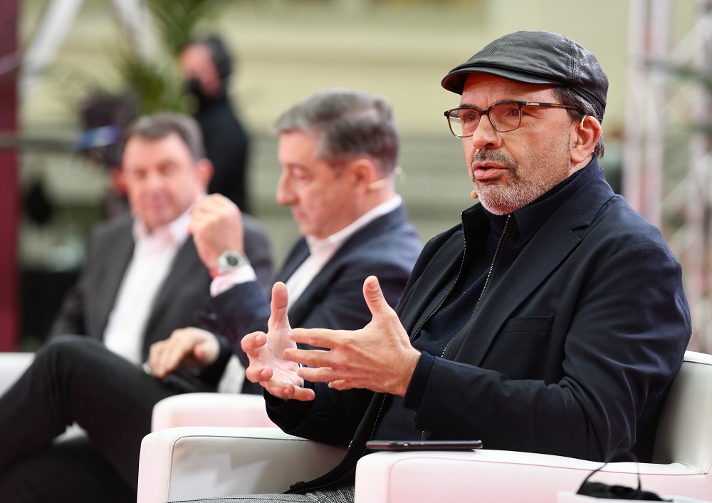 En primer plano, Jesús Sánchez. Detrás, Joan Roca y Martín Berasategui