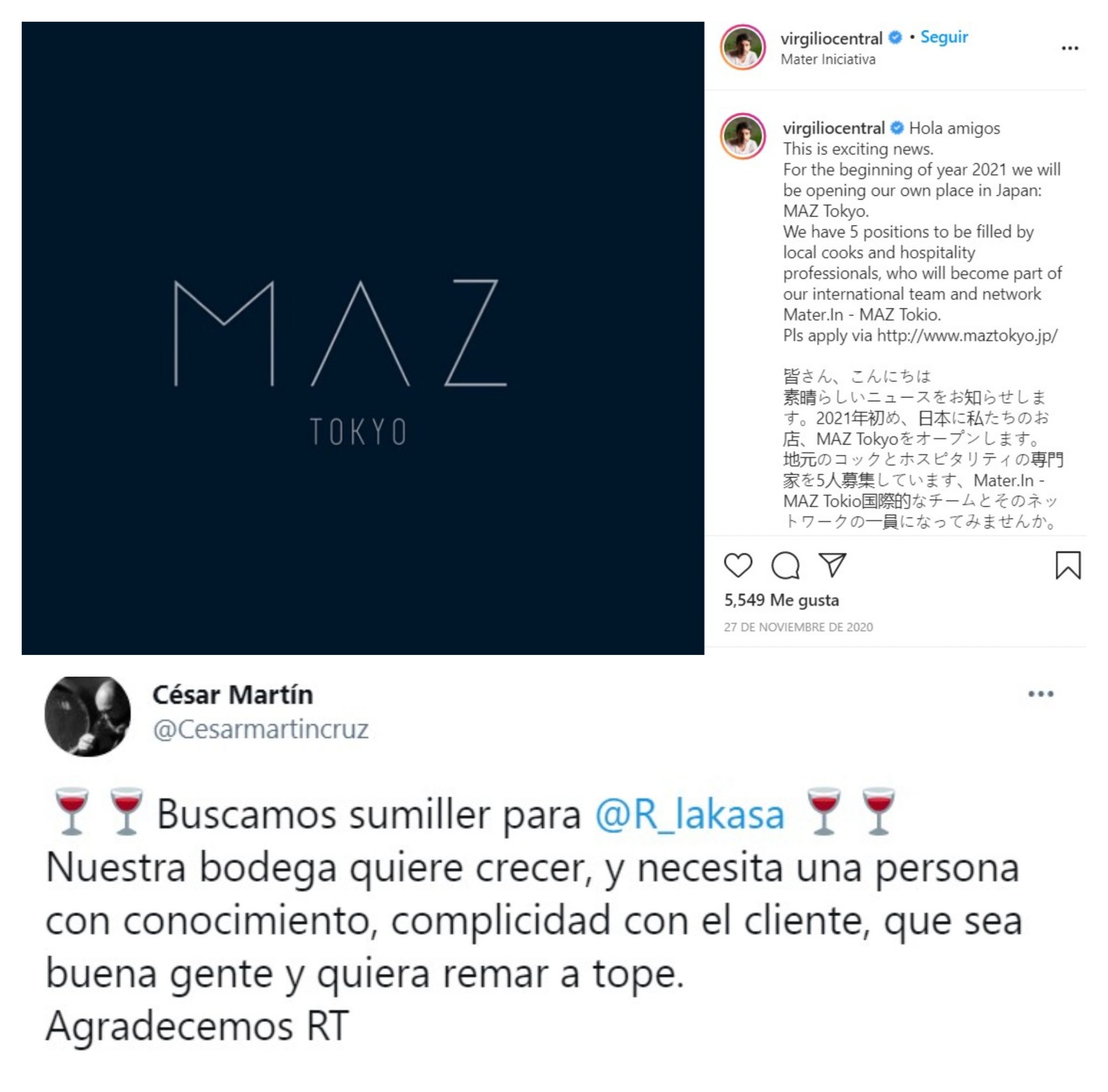 ¿Quieres trabajar en un restaurante top? Mira Instagram 2