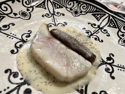 Lubina con limón quemado, Noor