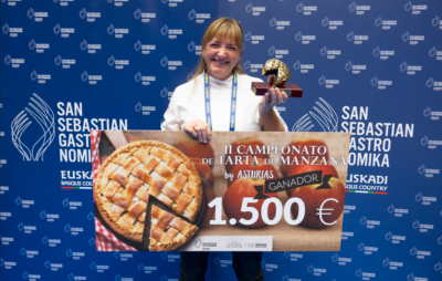 Elena Garmendia, ganadora de la mejor tarta de manzana