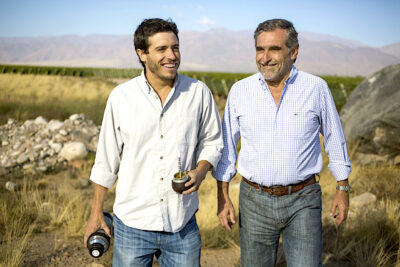 Sebastian Zuccardi con su padre José Alberto Zuccardi.