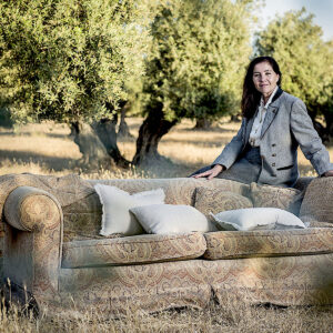Rosa Vañó en el olivar
