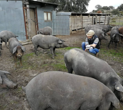 Rocío con sus animales.